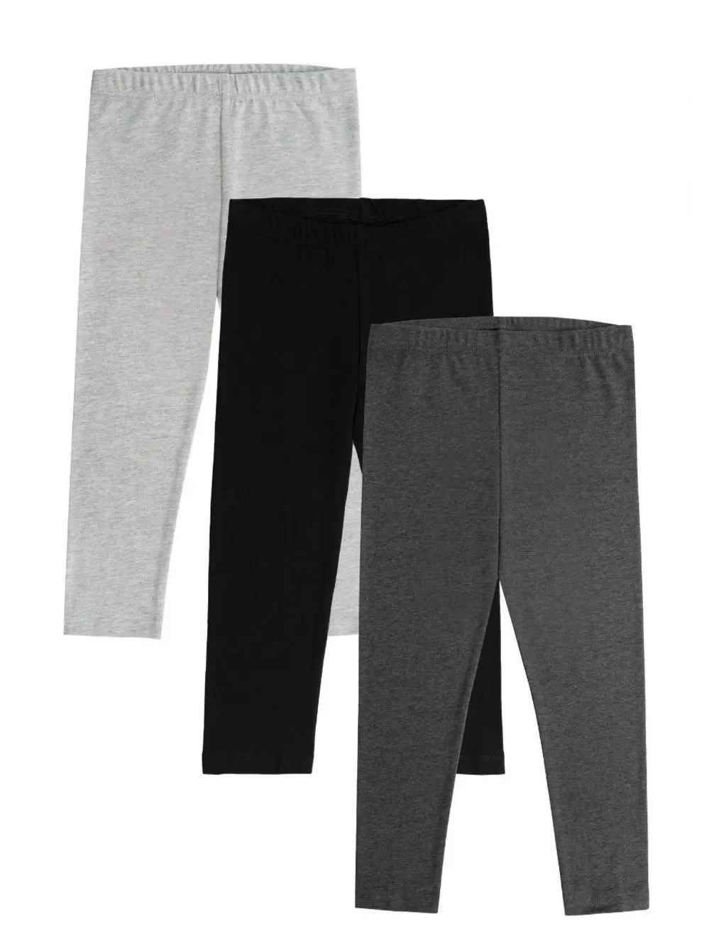 Toddler Girl's Full-Length Knit Leggings Pants 2, 3-Packs Size 4T-5T